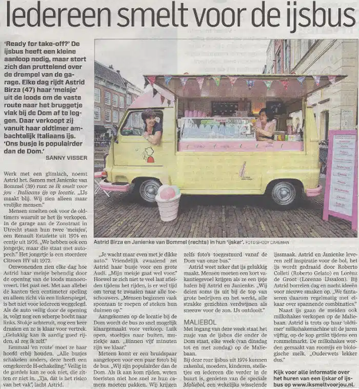 ijsbus huren Utrecht